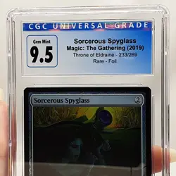 MTG - Throne of Eldraine - Sorcerous Spyglass - Foil - Graded - CGC 9 - Image 3