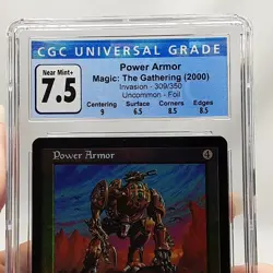 MTG - Invasion - Power Armor - Foil - Graded - CGC 7.5 - Image 4
