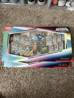 Prismatic Evolutions Lucario Ex And Tyranitar Ex Premium Collection Pokemon TCG - Image 1