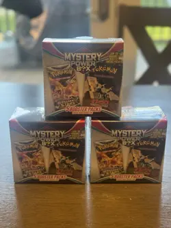 Lot of 3 - Pokemon Mystery Power Box Chase Pack Seeded 1:10 (5 Booster Packs) - Image 1