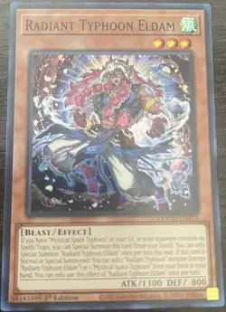 Yugioh! Radiant Typhoon Eldam DOOD-EN013 Super Rare 1st Ed NM - Image 1