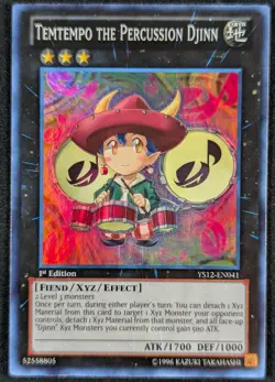 Temtempo Percussion Djinn 1996 1st Edition Super Rare Yugioh YS12-EN041 (NM) - Image 1