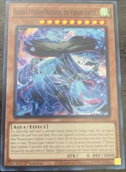 Yugioh! Radiant Typhoon Varuroon, the Vibrant Vortex DOOD-EN016 Super Rare NM - Image 1