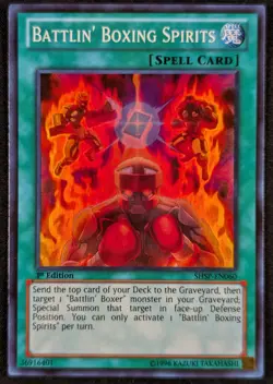 Battlin Boxing Spirits 1996 1st Ed Super Rare Holo Yugioh Card SHSP-EN060 (NM) - Image 1