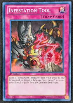 Infestation Tool 1996 1st Edition Super Rare Holo Yugioh Card HA06-EN030 (NM) - Image 1