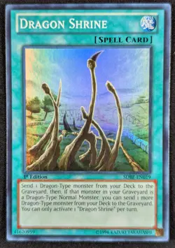 Dragon Shrine 1996 1st Edition Super Rare Holo Yugioh SDBE-EN019 (NM) - Image 1