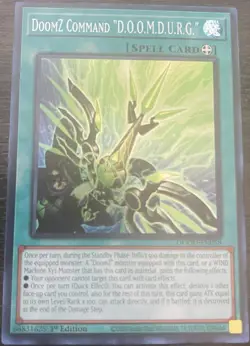 Yugioh! DoomZ Command "D.O.O.M.D.U.R.G." DOOD-EN058 Super Rare 1st Ed NM - Image 1