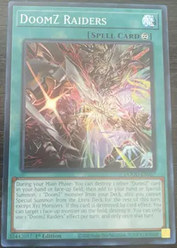 Yugioh! DoomZ Raiders DOOD-EN057 Super Rare 1st Ed NM - Image 1