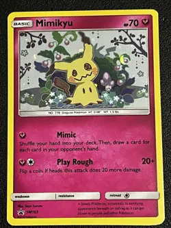 Mimikyu Sun & Moon Black Star Promo SM163 Holo Pokemon TCG Card - Image 1