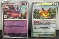 Prismatic Evolutions EX Card Lot 4 / Eevee Poke / Aromatisse Master Ball NM - Image 3
