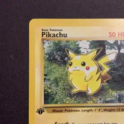 1999 Pokemon TCG Pikachu Card 60/64 Jungle 1st Edition Red Cheeks - Image 3