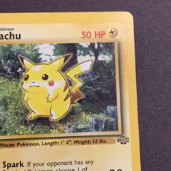 1999 Pokemon TCG Pikachu Card 60/64 Jungle 1st Edition Red Cheeks - Image 4