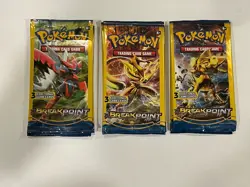Pokemon XY BREAKpoint 3 Card Mini Booster Pack 2016- 12 Pack Lot - Image 1
