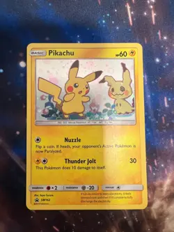 2019 Pokemon Team Up Pikachu Holo Promo #SM162 Black Star Promo Card - Image 1