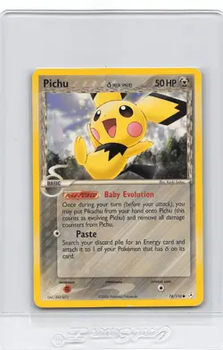 PICHU 76/110 - Non-Holo - COMMON - EX Holon Phantoms - POKEMON CARD - LP/MP - Image 1