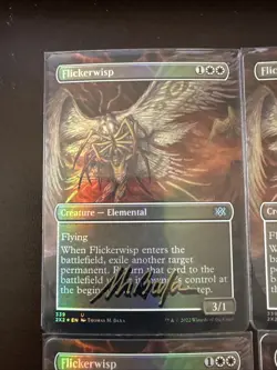 Playset - MTG - Signed By Artist : Flickerwisp Borderless FOIL Double Masters NM - Image 2