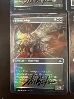 Playset - MTG - Signed By Artist : Flickerwisp Borderless FOIL Double Masters NM - Image 4