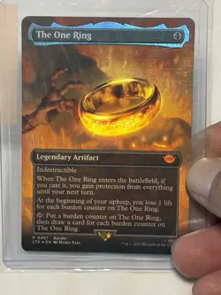 MTG Magic The Gathering Lord of the Rings The One Ring Borderless Foil #0451 - Image 2