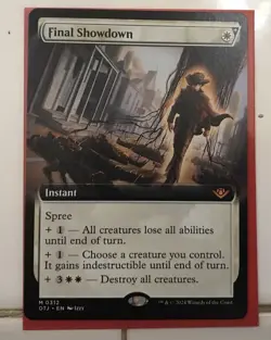 Final Showdown Non-Foil (Extended Art) NM/MT [Outlaws of Thunder Junction:MTG] - Image 1