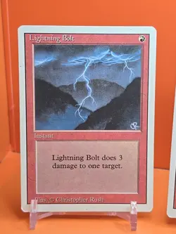 🔴🔴 (4) 1994 MAGIC The Gathering LIGHTNING BOLT REVISED 3RD EDITION PLAYED 🔴🔴 - Image 2