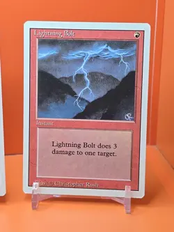 🔴🔴 (4) 1994 MAGIC The Gathering LIGHTNING BOLT REVISED 3RD EDITION PLAYED 🔴🔴 - Image 5