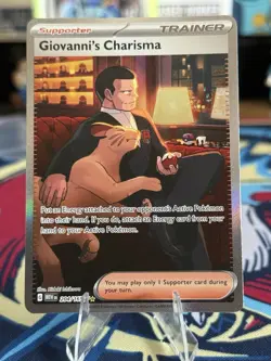 Pokemon TCG SV:151 Giovanni's Charisma Card SAR 207/165 - Image 1
