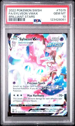 2022 POKEMON SWORD & SHIELD BRILLIANT STARSFULL ART/SYLVEON VMAX TG15 PSA 10 - Image 1
