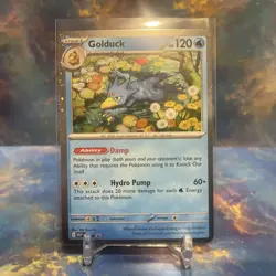 Pokemon TCG Mega Evolutions Golduck 008 Black Star Promo Holo Swirls English - Image 1