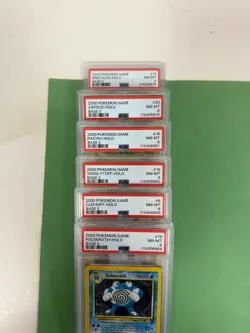 2000 POKEMON GAME BASE II PSA 8 ZAPDOS RAICHU POLIWRATH WIGGLYTUFF NINETALES - Image 3