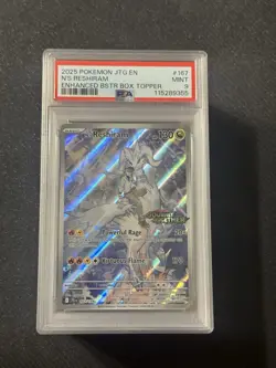 2025 Pokemon Journey Together N's Reshiram Box Topper Stamped Promo #167 PSA 9 - Image 1