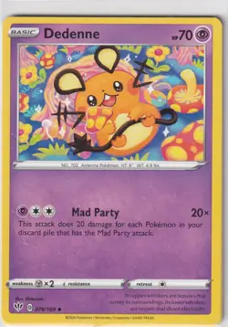 Pokemon Karte Flammende Finsternis Nr. 78/189 Dedenne englisch - Image 1