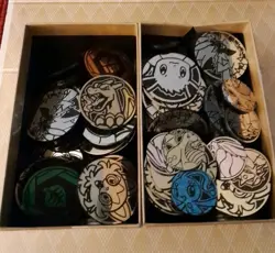 Lot of 100x Official Pokemon TCG Coins Jumbo & Small Size - Image 1