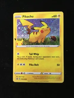 Pikachu SWSH039 Holo Pokemon 25th Anniversary General Mills Black Star Promo - Image 1