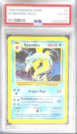 1999 Pokemon Game - GYARADOS HOLO #6 - PSA 4 - Image 1