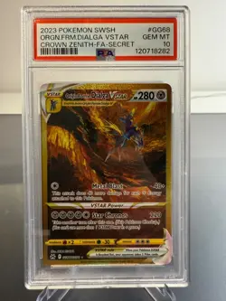Pokemon TCG PSA 10 Gem MINT Origin Forme Dialga GG68/GG70 Crown Zenith English - Image 1