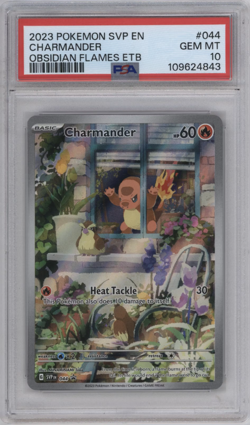 PSA 10 Charmander 044 Pokemon Obsidian Flames ETB Black Star Promo English Gem - Image 1
