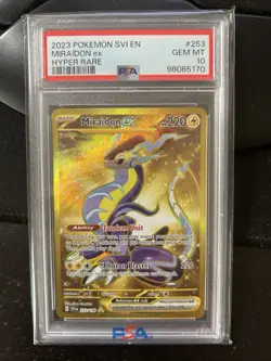 2023 Pokemon SVI EN Miraidon ex - Secret GOLD #253 PSA 10 GEM MT R - Image 1