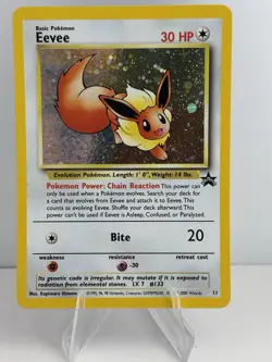 Eevee 11/53 Wotc Black Star Promo Holo Pokemon LP/NM - Image 1