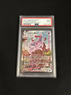 2021 Pokemon Fusion Strike Espeon VMAX Full Alternate Alt Art #270/264 PSA 9 - Image 1