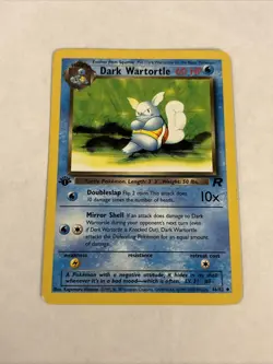 Dark Wartortle 46/82 LP Uncommon Pokemon 1st Edition Team Rocket English Vintage - Image 1