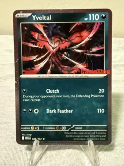 Yveltal 088/132 Gamestop Stamped Promo Pokemon Mega Evolution Holo - Image 1