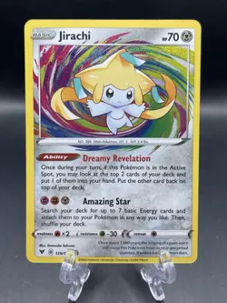 Pokemon TCG Jirachi 119/185 Amazing Rare Sword & Shield: Vivid Voltage NM - Image 1