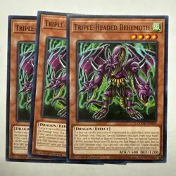 Triple-Headed Behemoth x3 (playset) DOOD-EN029 Common 1st Ed NM (READY TO SHIP!) - Image 1
