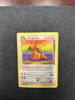 Pokemon TCG 1999 Fossil Dragonite Card 19/62 Non-Holo Rare, LP Condition - Image 1