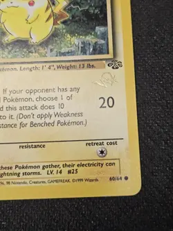 Pikachu 1st Edition Pokemon Card Wizards W Stamp Duelist 60/64 Ungraded LP- - Image 4