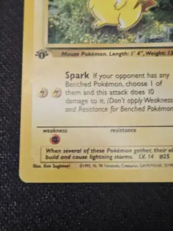 Pikachu 1st Edition Pokemon Card Wizards W Stamp Duelist 60/64 Ungraded LP- - Image 5