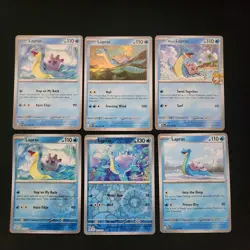 Pokemon Lapras Card Collection Set of 13 Card Lot Bundle - Image 1