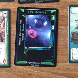 ALIENS vs PREDATOR CCG PROMO CPL ACKELS CARD MARINE PILOT MARKSMAN - Image 1
