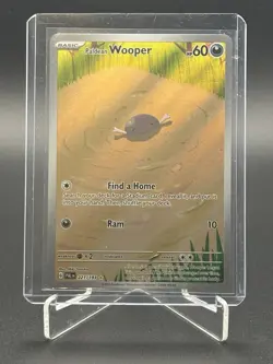 Pokemon Paldean Wooper Holo IR TCG Card 221/193 Sv02: Paldea Evolved - Image 1