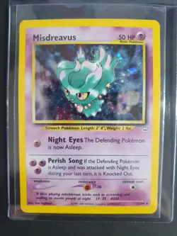 Misdreavus 11/64 Holo Swirl - Neo Revelation Set - Pokemon Card - Excellent - Image 1
